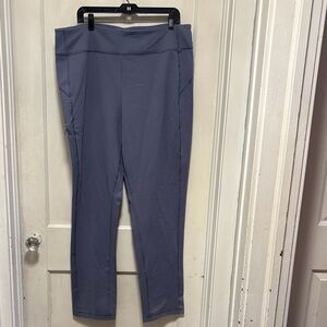 Duluth Trading Company Blue Gray High-Waisted Yoga Leggings XL x 33